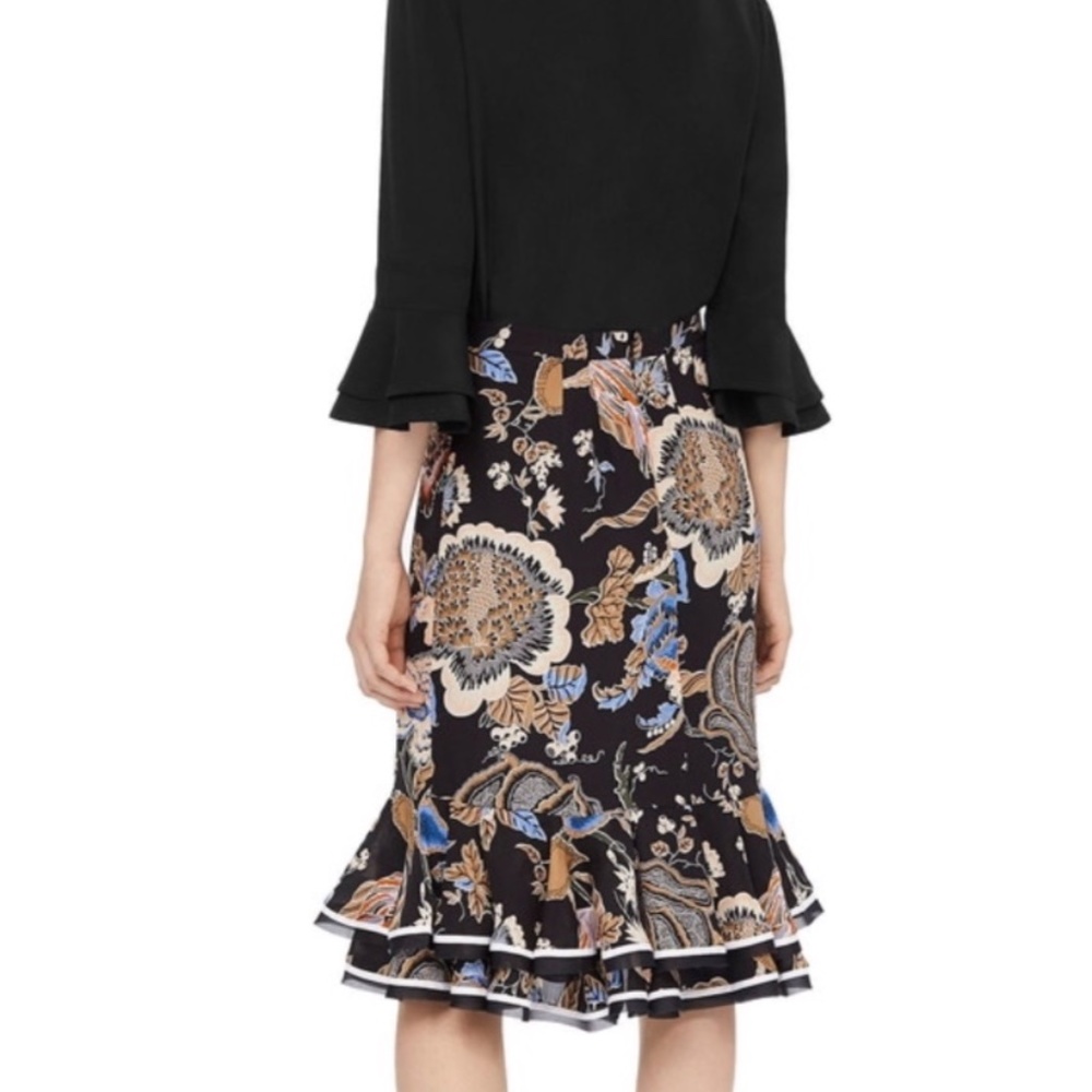 Louisa Silk Knee Length Skirt from Tory Burch - Picture 2 of 10